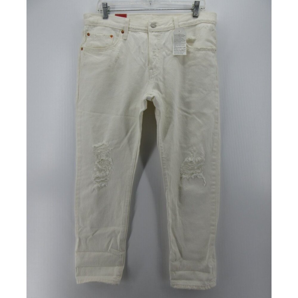 Levis 501 CT Jeans 30 Button Fly Distressed Cropped Denim Pants NEW